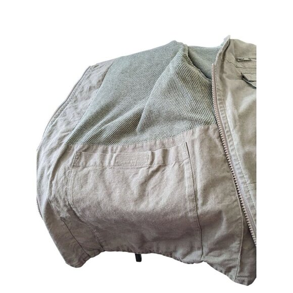 Vintage 90s LL Bean Utility Vest Mens XXL Outdoor Fishing Safari Pockets Canvas - Picture 4 of 7